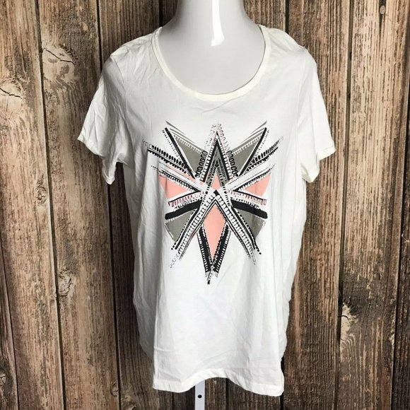 Junarose Tops - Junarose Women's Blouse T-Shirt ~ Sz M ~ White